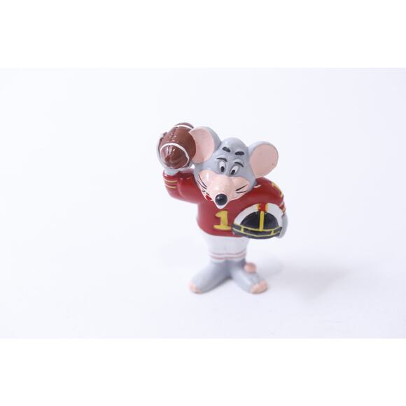 Chuck E Cheese, Football Player, PVC Figure, 1986, Miniature, ~ 250113-WH 63 - Picture 1 of 3